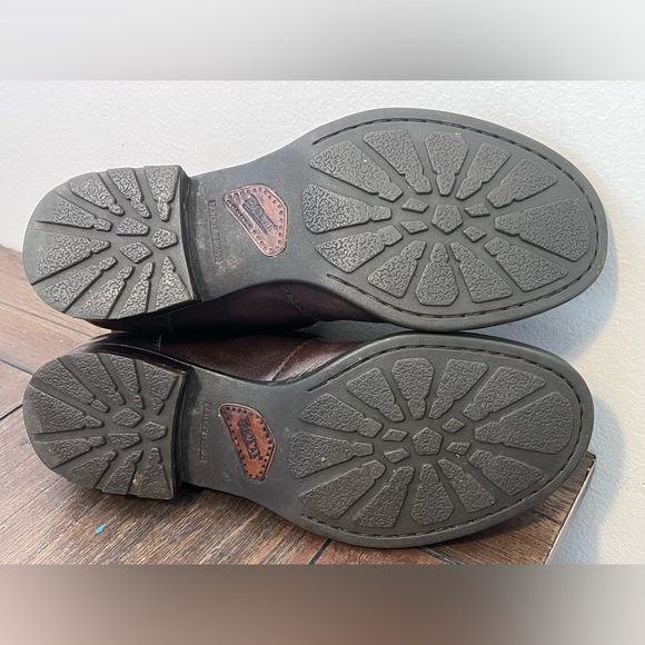 Born Brown Leather Distressed Ankle Boots Womens size 6 - Picture 9 of 9